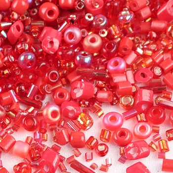 2-6 mm Staklene Perle Crvena Stil Slobodne Perle 10 g Mješoviti Veličine Cijele perle lovački rog Delica Perle DIY Vez Izrada Nakita A0110