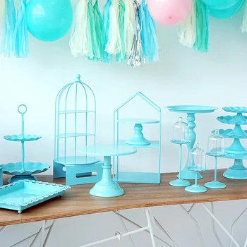 Baby blue stalak za tortu, pladanj za tortu, alati za torte, dekoracija kuće, ukras десертного površine, večernje dobavljači, 3 sloja, kavez