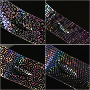 Novi 16 komada laser zvjezdice za nokte, pomiješana dizajn, переводная naljepnica za nokte, holografski proizvodnja naljepnica, Manikura, Ukras za nokte