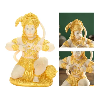 Skulptura, Kip Idola Hinduistički Bog Kipovi Баджранджбали od smole za ploči s Instrumentima u automobilu
