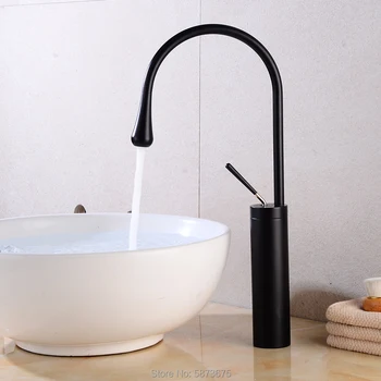 Slavina za sudoper crna slavina za kupaonice mikser za odvodi za kupaonicu visok mikser za slap jedna slavina za sudoper s unutarnjim težnjama